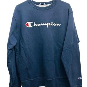 Champion Authentic Athletic Wear Blue Crewneck Sweatshirt Medium FTX Logo